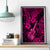 Hawaii Ukulele Canvas Wall Art Polynesian Pattern Pink Version - Wonder Print Shop