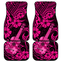 Hawaii Ukulele Car Mats Polynesian Pattern Pink Version - Wonder Print Shop