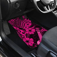 Hawaii Ukulele Car Mats Polynesian Pattern Pink Version - Wonder Print Shop