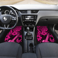 Hawaii Ukulele Car Mats Polynesian Pattern Pink Version - Wonder Print Shop