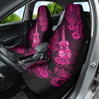 Hawaii Ukulele Car Seat Cover Polynesian Pattern Pink Version - Wonder Print Shop