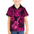 Hawaii Ukulele Kid Hawaiian Shirt Polynesian Pattern Pink Version - Wonder Print Shop