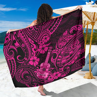 Hawaii Ukulele Sarong Polynesian Pattern Pink Version - Wonder Print Shop
