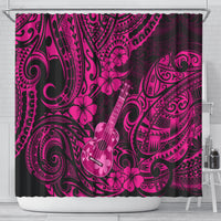 hawaii-ukulele-shower-curtain-polynesian-pattern-pink-version