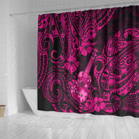 hawaii-ukulele-shower-curtain-polynesian-pattern-pink-version