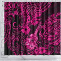 hawaii-ukulele-shower-curtain-polynesian-pattern-pink-version