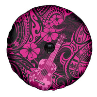 Hawaii Ukulele Spare Tire Cover Polynesian Pattern Pink Version - Wonder Print Shop