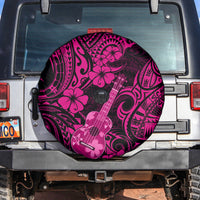 Hawaii Ukulele Spare Tire Cover Polynesian Pattern Pink Version - Wonder Print Shop