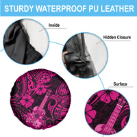 Hawaii Ukulele Spare Tire Cover Polynesian Pattern Pink Version - Wonder Print Shop