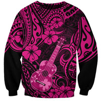 Hawaii Ukulele Sweatshirt Polynesian Pattern Pink Version - Wonder Print Shop