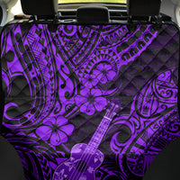 Hawaii Ukulele Back Car Seat Cover Polynesian Pattern Purple Version - Wonder Print Shop