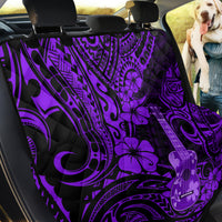 Hawaii Ukulele Back Car Seat Cover Polynesian Pattern Purple Version - Wonder Print Shop