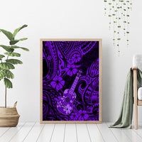 Hawaii Ukulele Canvas Wall Art Polynesian Pattern Purple Version - Wonder Print Shop