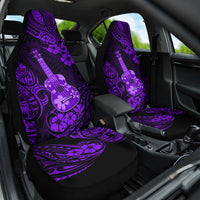 Hawaii Ukulele Car Seat Cover Polynesian Pattern Purple Version - Wonder Print Shop