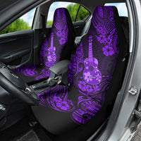 Hawaii Ukulele Car Seat Cover Polynesian Pattern Purple Version - Wonder Print Shop