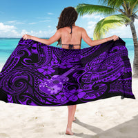 Hawaii Ukulele Sarong Polynesian Pattern Purple Version - Wonder Print Shop