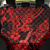 Hawaii Ukulele Back Car Seat Cover Polynesian Pattern Red Version - Wonder Print Shop