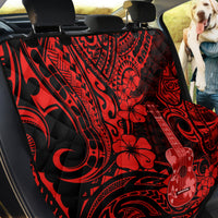 Hawaii Ukulele Back Car Seat Cover Polynesian Pattern Red Version - Wonder Print Shop
