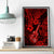 Hawaii Ukulele Canvas Wall Art Polynesian Pattern Red Version - Wonder Print Shop
