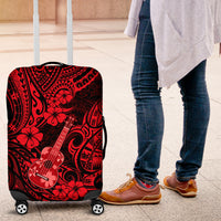 Hawaii Ukulele Luggage Cover Polynesian Pattern Red Version - Wonder Print Shop