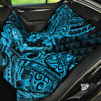 Hawaii Ukulele Back Car Seat Cover Polynesian Pattern Sky Blue Version - Wonder Print Shop