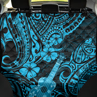 Hawaii Ukulele Back Car Seat Cover Polynesian Pattern Sky Blue Version - Wonder Print Shop