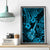 Hawaii Ukulele Canvas Wall Art Polynesian Pattern Sky Blue Version - Wonder Print Shop