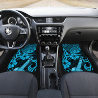 Hawaii Ukulele Car Mats Polynesian Pattern Sky Blue Version - Wonder Print Shop
