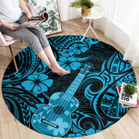 hawaii-ukulele-round-carpet-polynesian-pattern-sky-blue-version