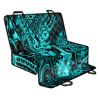 Hawaii Ukulele Back Car Seat Cover Polynesian Pattern Turquoise Version - Wonder Print Shop