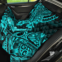 Hawaii Ukulele Back Car Seat Cover Polynesian Pattern Turquoise Version - Wonder Print Shop