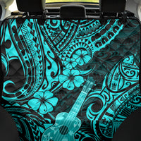 Hawaii Ukulele Back Car Seat Cover Polynesian Pattern Turquoise Version - Wonder Print Shop