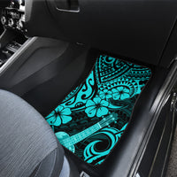 Hawaii Ukulele Car Mats Polynesian Pattern Turquoise Version - Wonder Print Shop