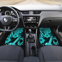 Hawaii Ukulele Car Mats Polynesian Pattern Turquoise Version - Wonder Print Shop