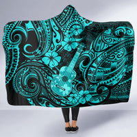 hawaii-ukulele-hooded-blanket-polynesian-pattern-turquoise-version
