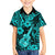 Hawaii Ukulele Kid Hawaiian Shirt Polynesian Pattern Turquoise Version - Wonder Print Shop