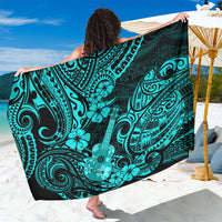 Hawaii Ukulele Sarong Polynesian Pattern Turquoise Version - Wonder Print Shop