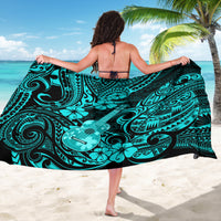 Hawaii Ukulele Sarong Polynesian Pattern Turquoise Version - Wonder Print Shop