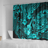 hawaii-ukulele-shower-curtain-polynesian-pattern-turquoise-version