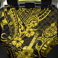 Hawaii Ukulele Back Car Seat Cover Polynesian Pattern Yellow Version - Wonder Print Shop