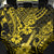 Hawaii Ukulele Back Car Seat Cover Polynesian Pattern Yellow Version - Wonder Print Shop