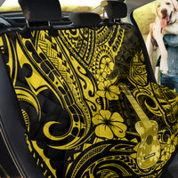 Hawaii Ukulele Back Car Seat Cover Polynesian Pattern Yellow Version - Wonder Print Shop