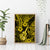 Hawaii Ukulele Canvas Wall Art Polynesian Pattern Yellow Version - Wonder Print Shop
