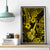 Hawaii Ukulele Canvas Wall Art Polynesian Pattern Yellow Version - Wonder Print Shop