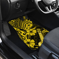 Hawaii Ukulele Car Mats Polynesian Pattern Yellow Version - Wonder Print Shop