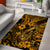 Hawaii Fish Hook Area Rug Polynesian Pattern Gold Version - Wonder Print Shop