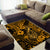 Hawaii Fish Hook Area Rug Polynesian Pattern Gold Version - Wonder Print Shop