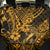 Hawaii Fish Hook Back Car Seat Cover Polynesian Pattern Gold Version - Wonder Print Shop