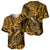 Hawaii Fish Hook Baseball Jersey Polynesian Pattern Gold Version - Wonder Print Shop