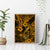 Hawaii Fish Hook Canvas Wall Art Polynesian Pattern Gold Version - Wonder Print Shop
